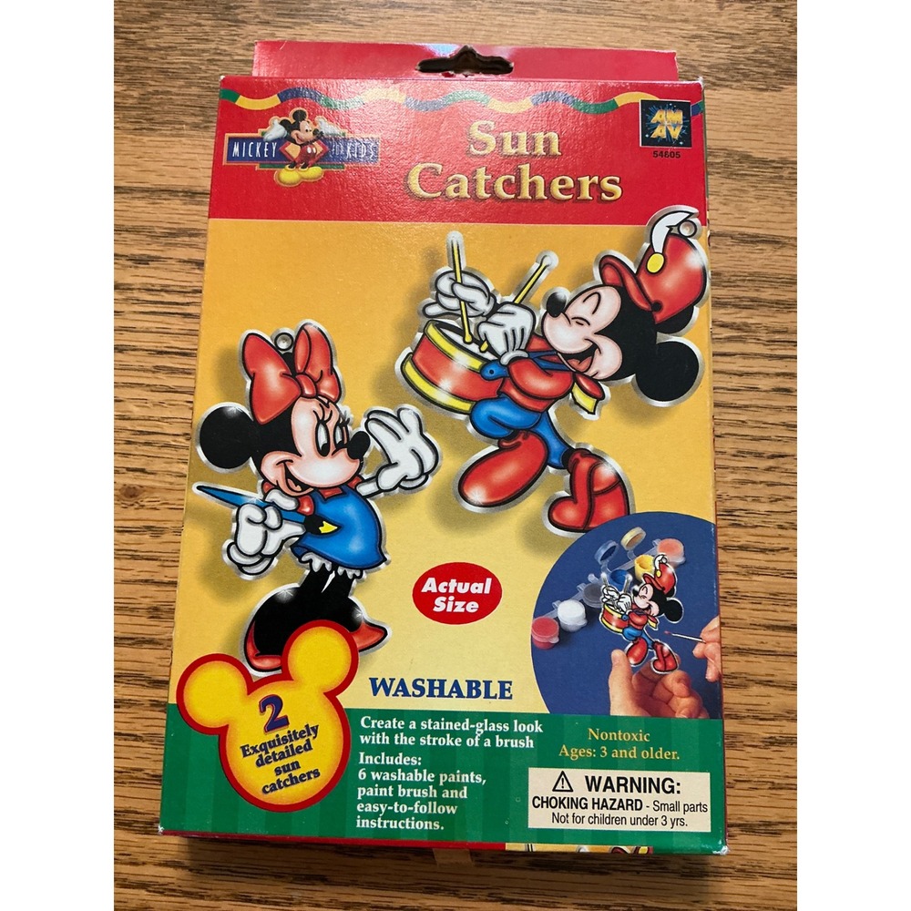 Disney Mickey For Kids Sun Catchers Kit AMAV 54805 Mickey Minnie Mouse Craft Set